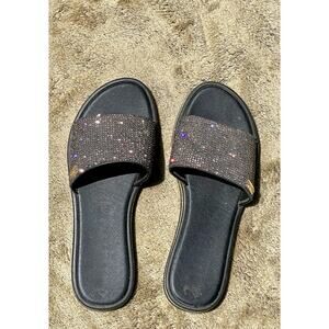 Juicy Couture yippy beaded slide sandals